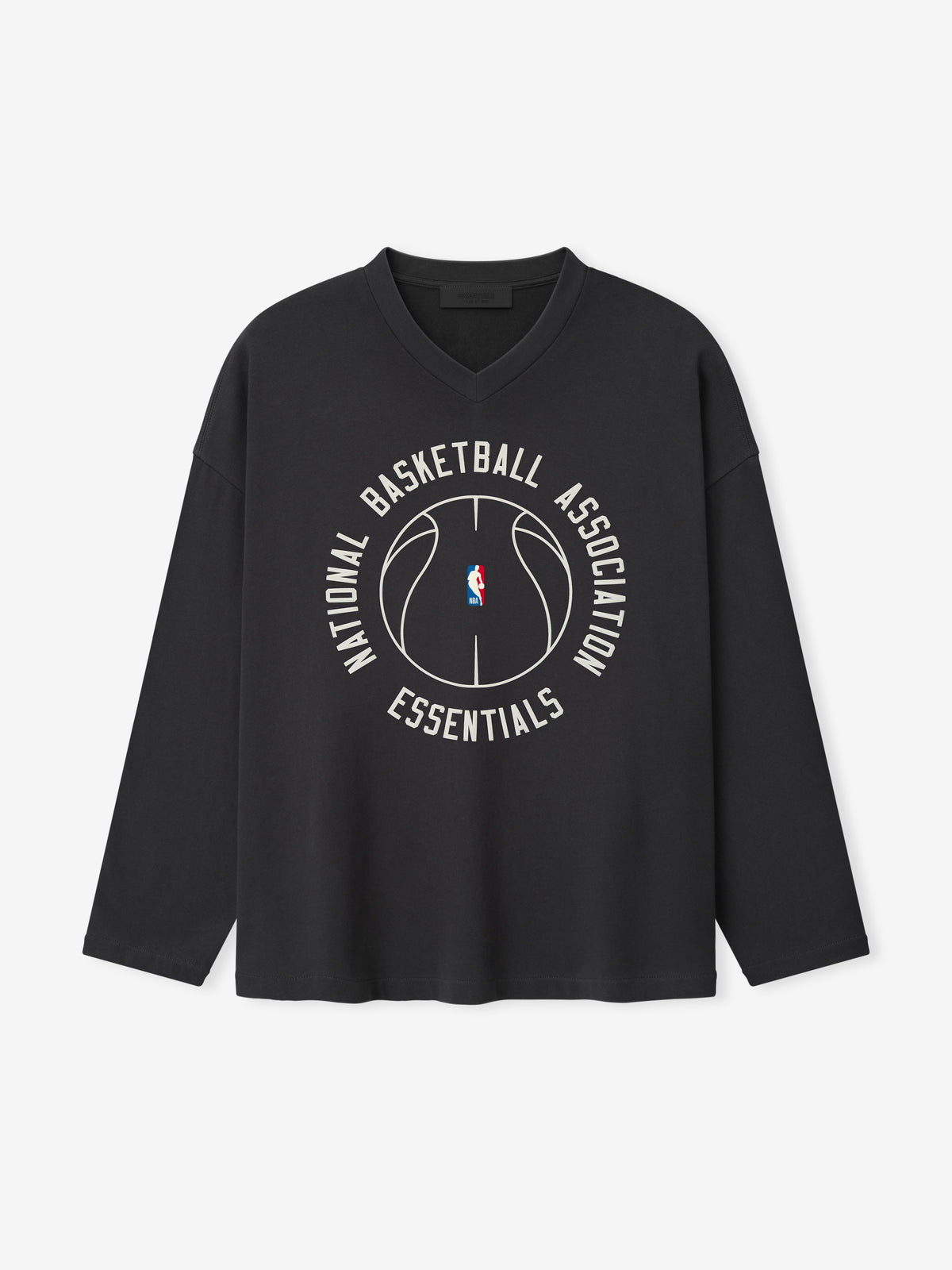 125BH264701F_NBA_X_BLH_LONG_SLEEVE_V-NECK_TEE-FADED_BLACK_1