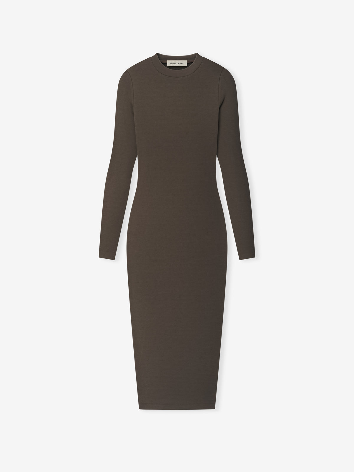125SP267442FW_FITTED_LONG_SLEEVE_DRESS-BROWN_1_1
