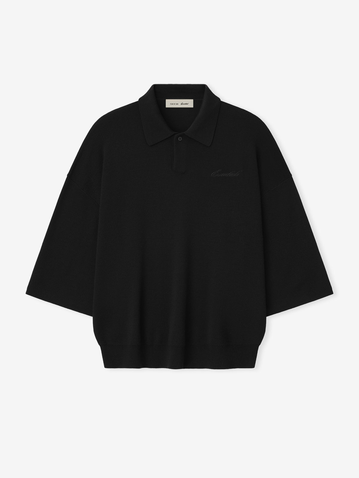 192SP266961F_SIGNATURE_3QUARTER_SLEEVE_90S_KNIT_POLO-VINTAGE_BLACK_1