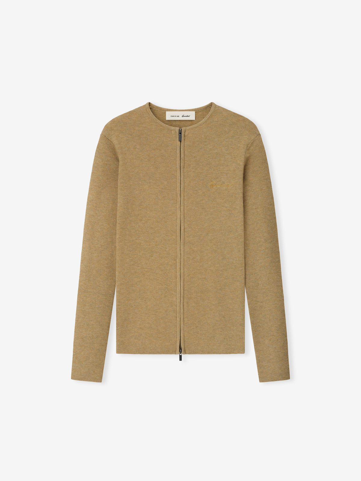 192SP267892FW_WOMENS_SIGNATURE_RIB_KNIT_FITTED_LONG_SLEEVE_ZIP_UP_TEE-DUNE_1