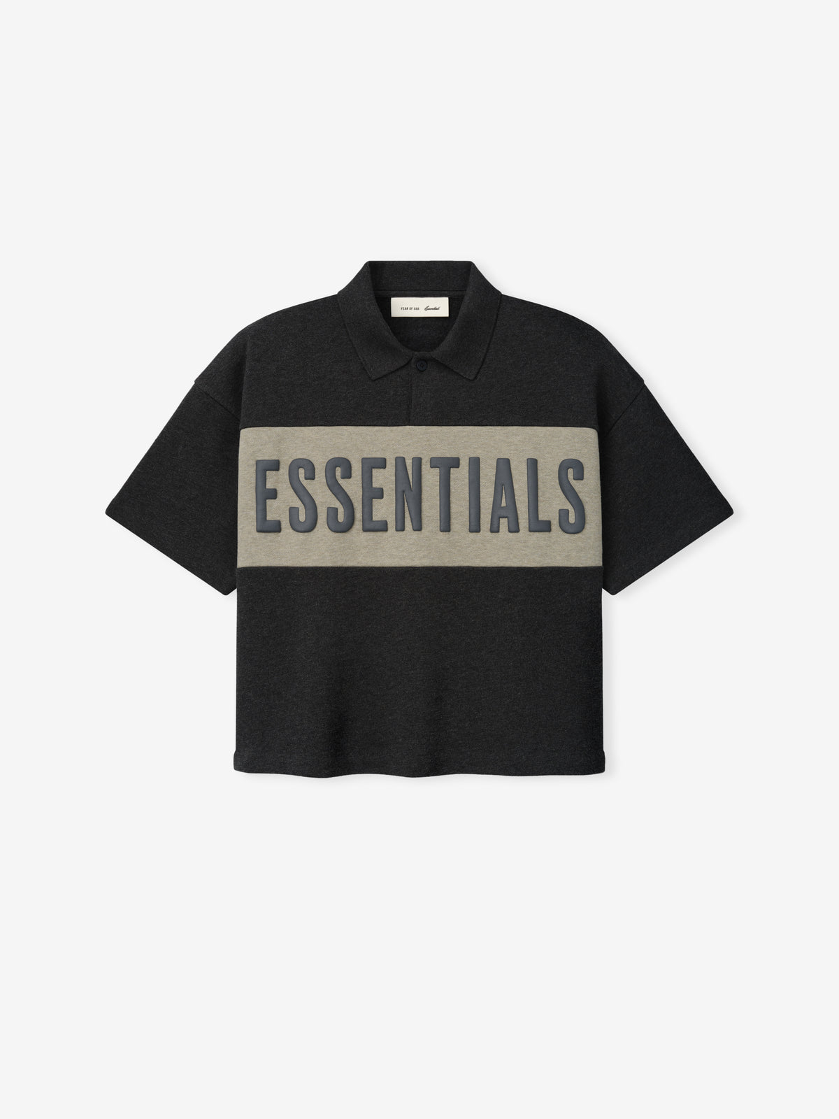 RW00327_KIDS_CROPPED_POLO-IRON_GREY_SEAL_HEATHER_1_6d1a407d-9778-4519-92c9-13e5d51a70e2